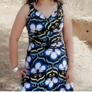 En Focus printed midi dress